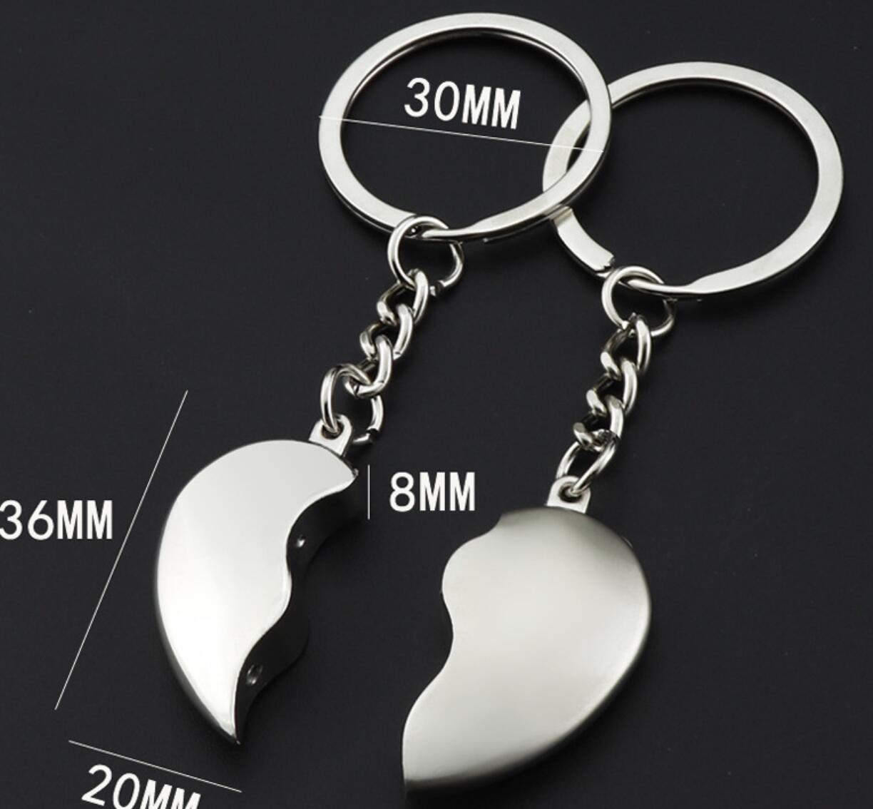 Heart-Shaped Couple Keychain