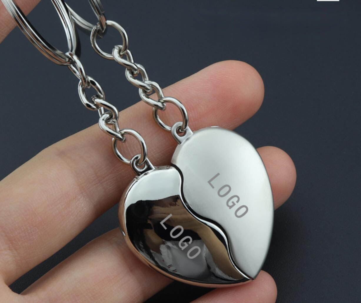Heart-Shaped Couple Keychain