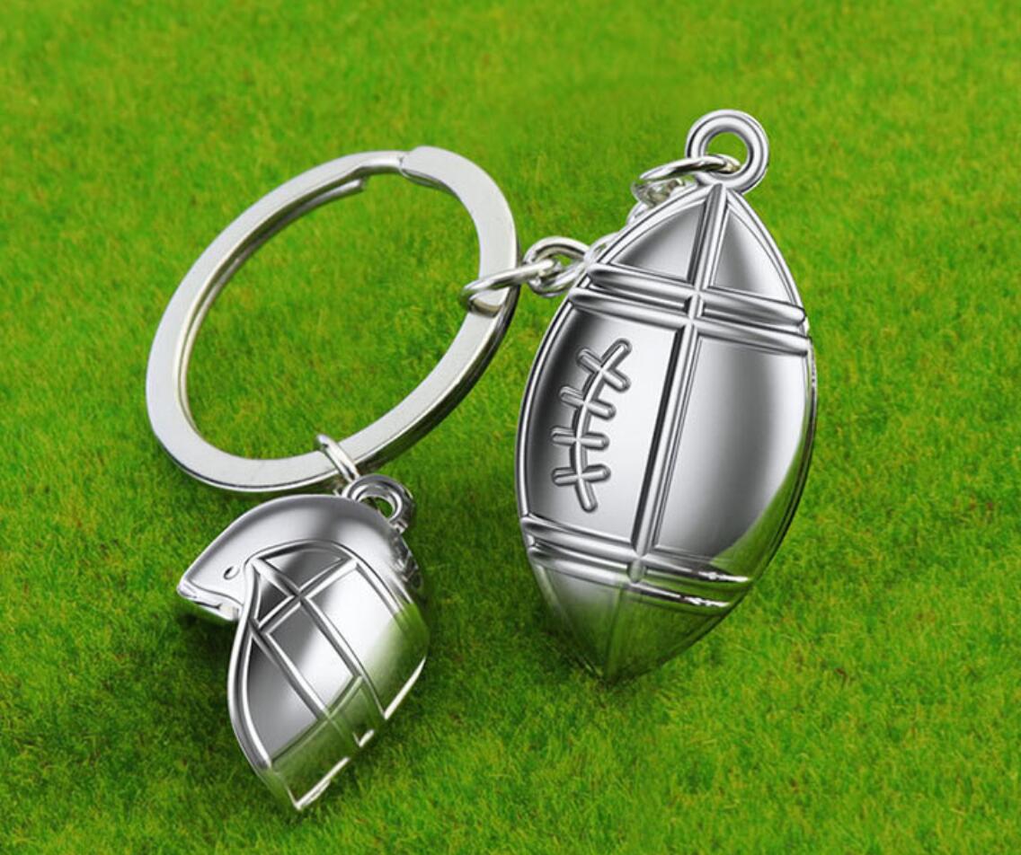 Rugby Alloy Keychain