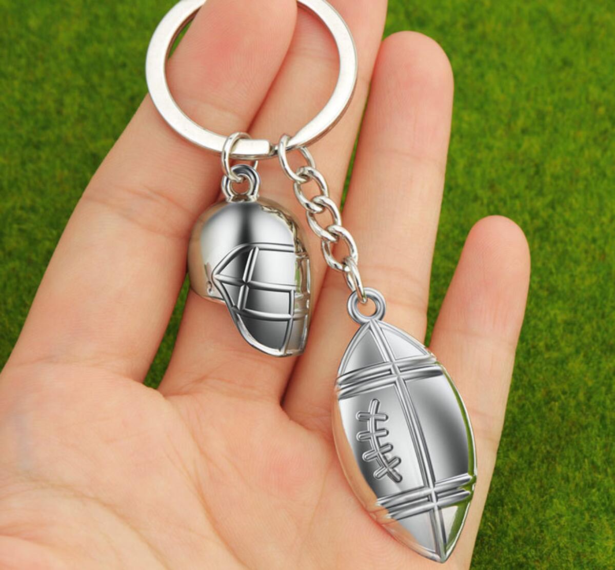 Rugby Alloy Keychain