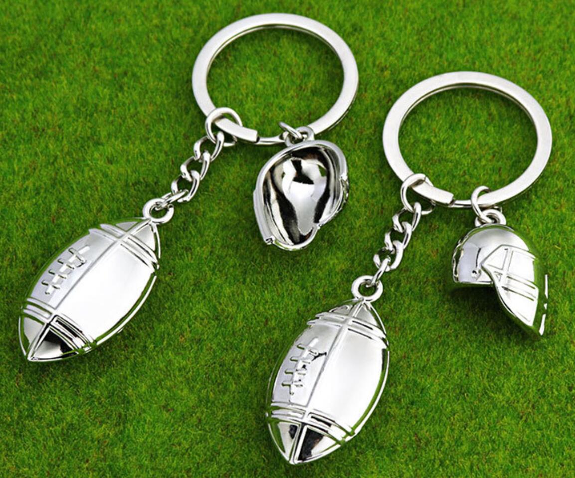 Rugby Alloy Keychain