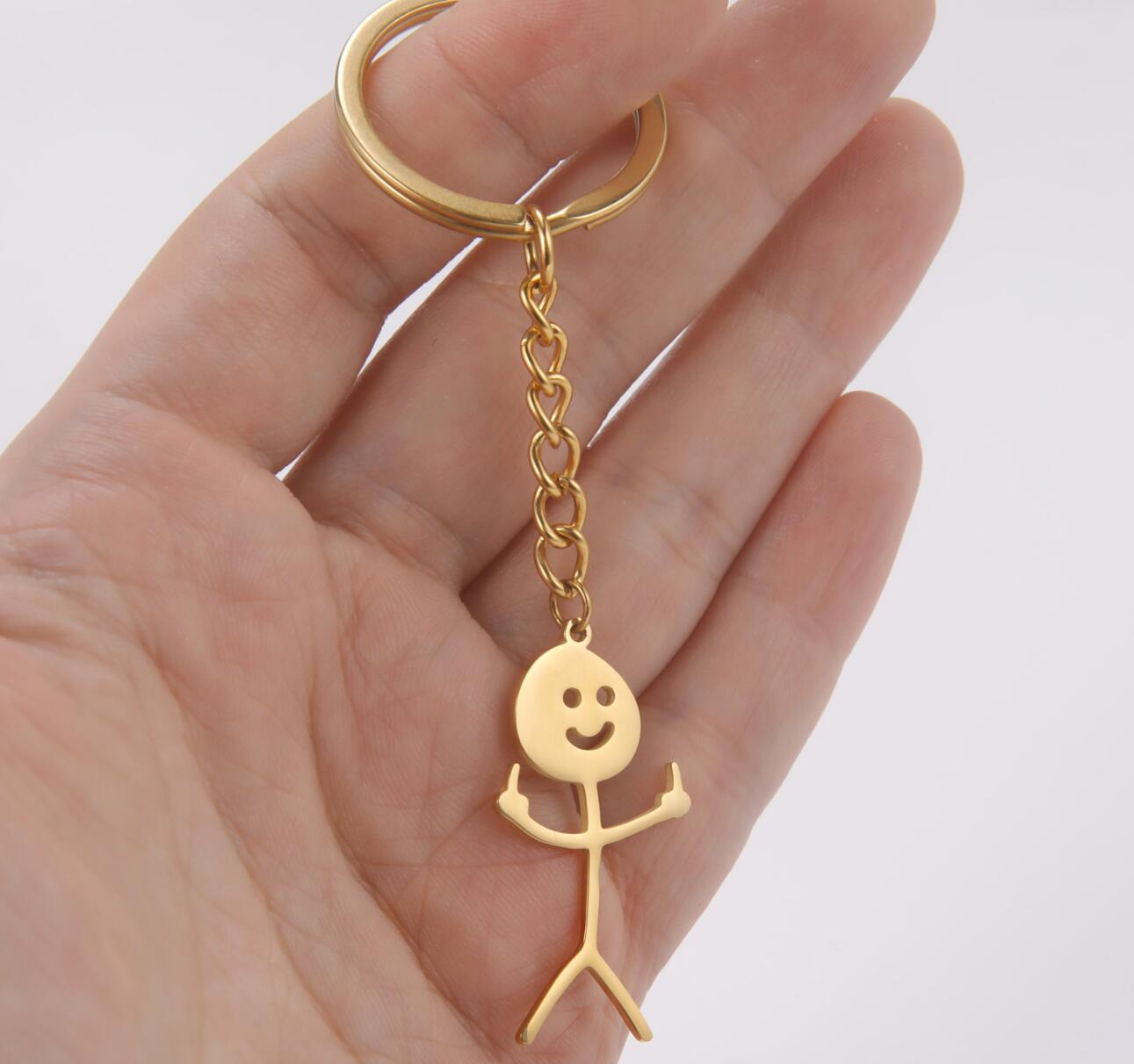 Funny gesture Funny Doodle Keychain
