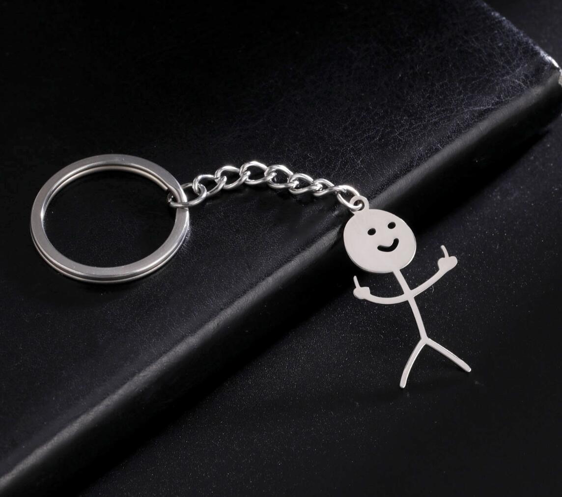 Funny gesture Funny Doodle Keychain