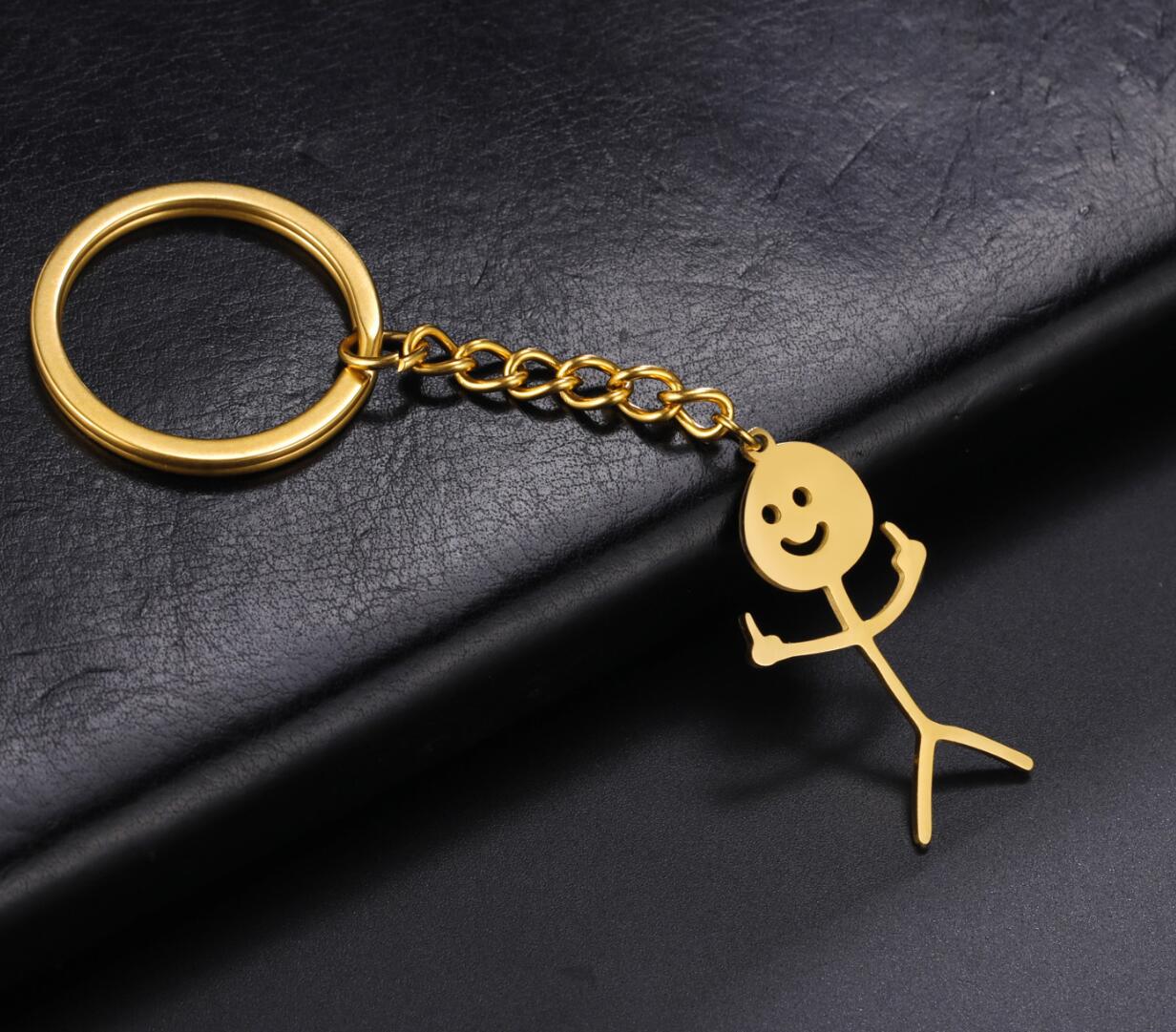 Funny gesture Funny Doodle Keychain
