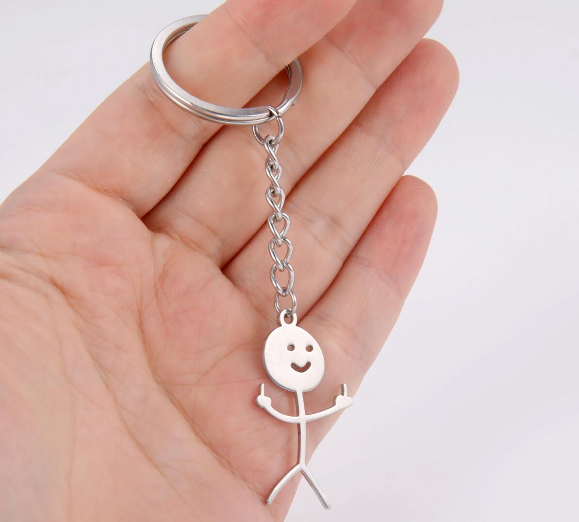 Funny gesture Funny Doodle Keychain