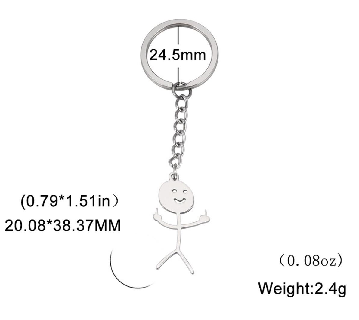 Funny gesture Funny Doodle Keychain