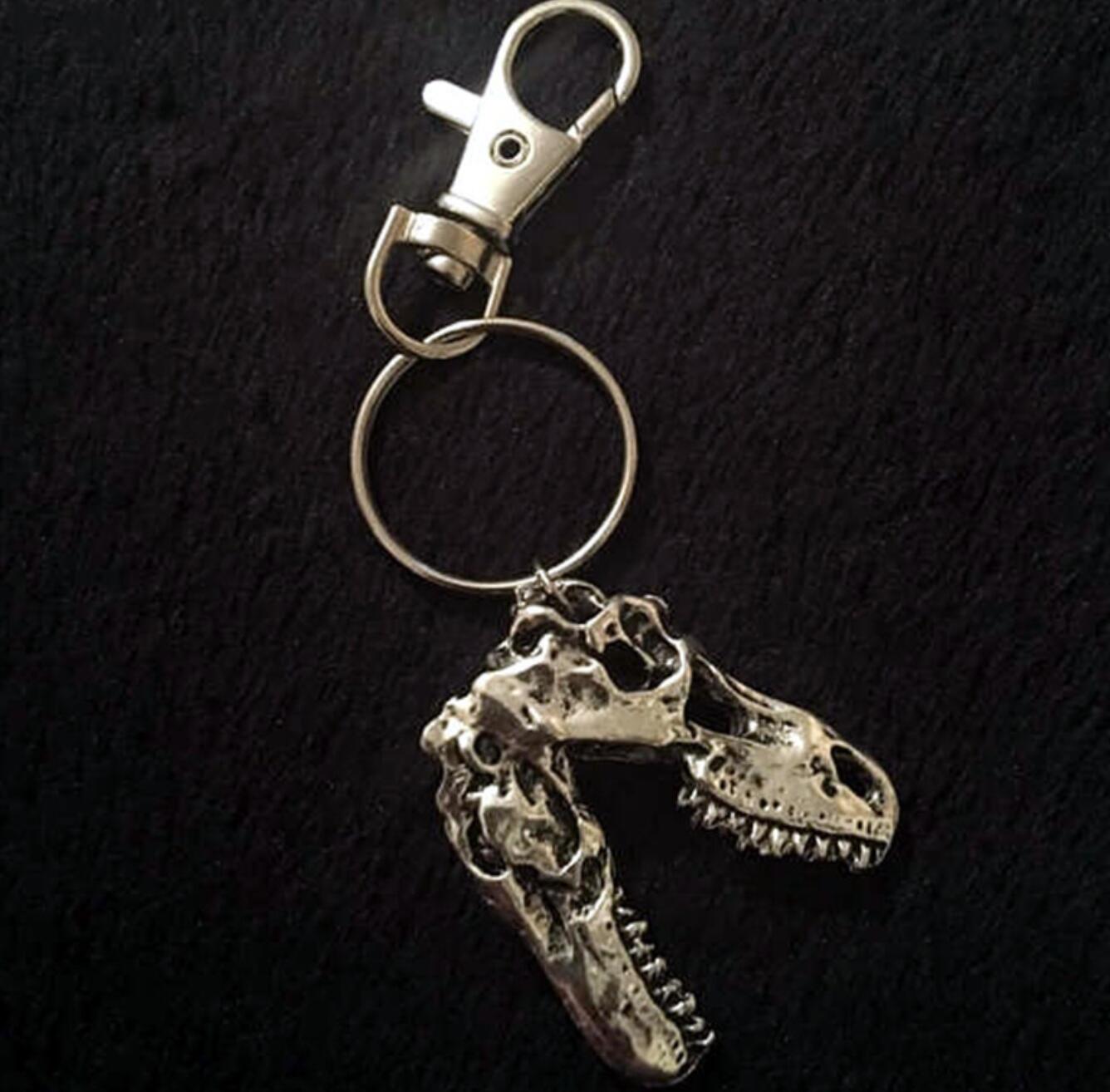 Tyrannosaurus Rex Dinosaur Skull Keychain