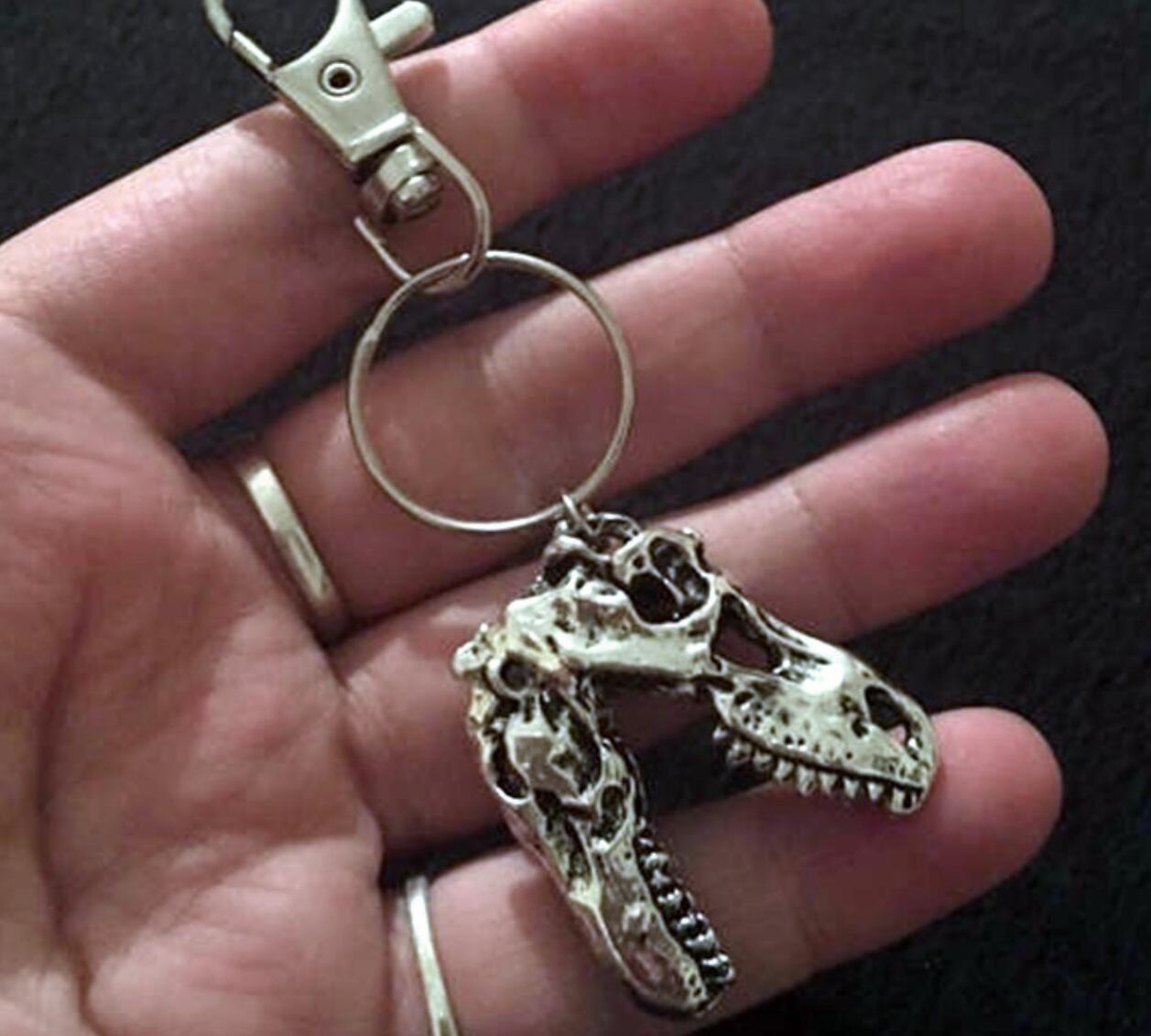 Tyrannosaurus Rex Dinosaur Skull Keychain