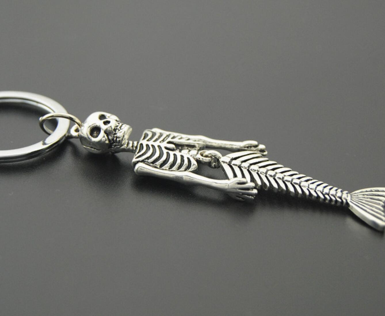 Mermaid Skull Keychain