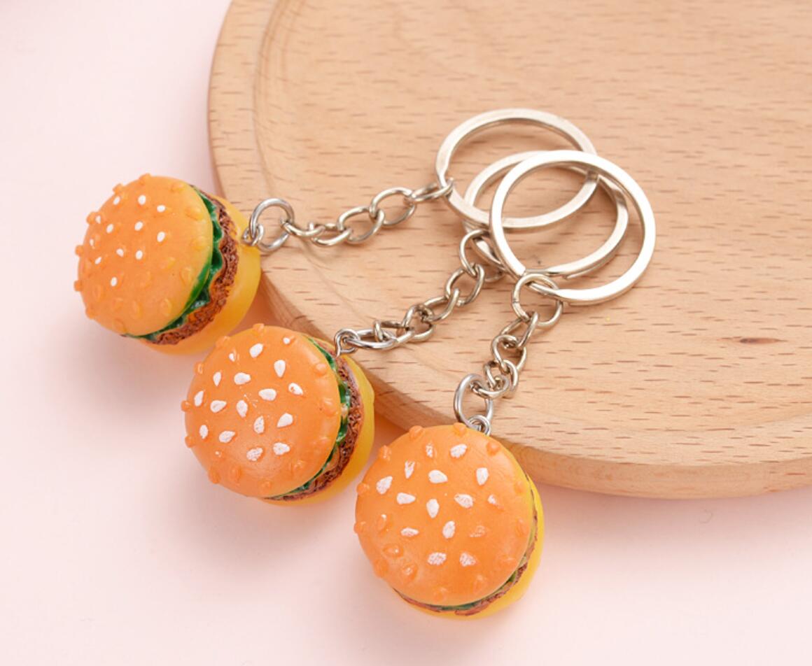 Realistic Food Hamburger Keychain