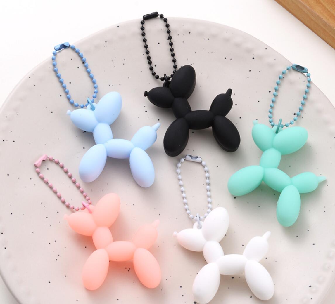 PVC 3D Balloon Dog Keychain