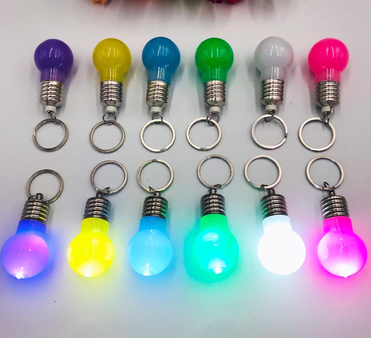 Mini Colorful Light Bulb Keychain