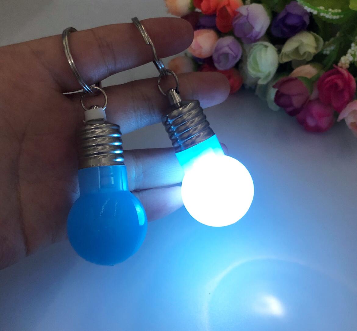 Mini Colorful Light Bulb Keychain