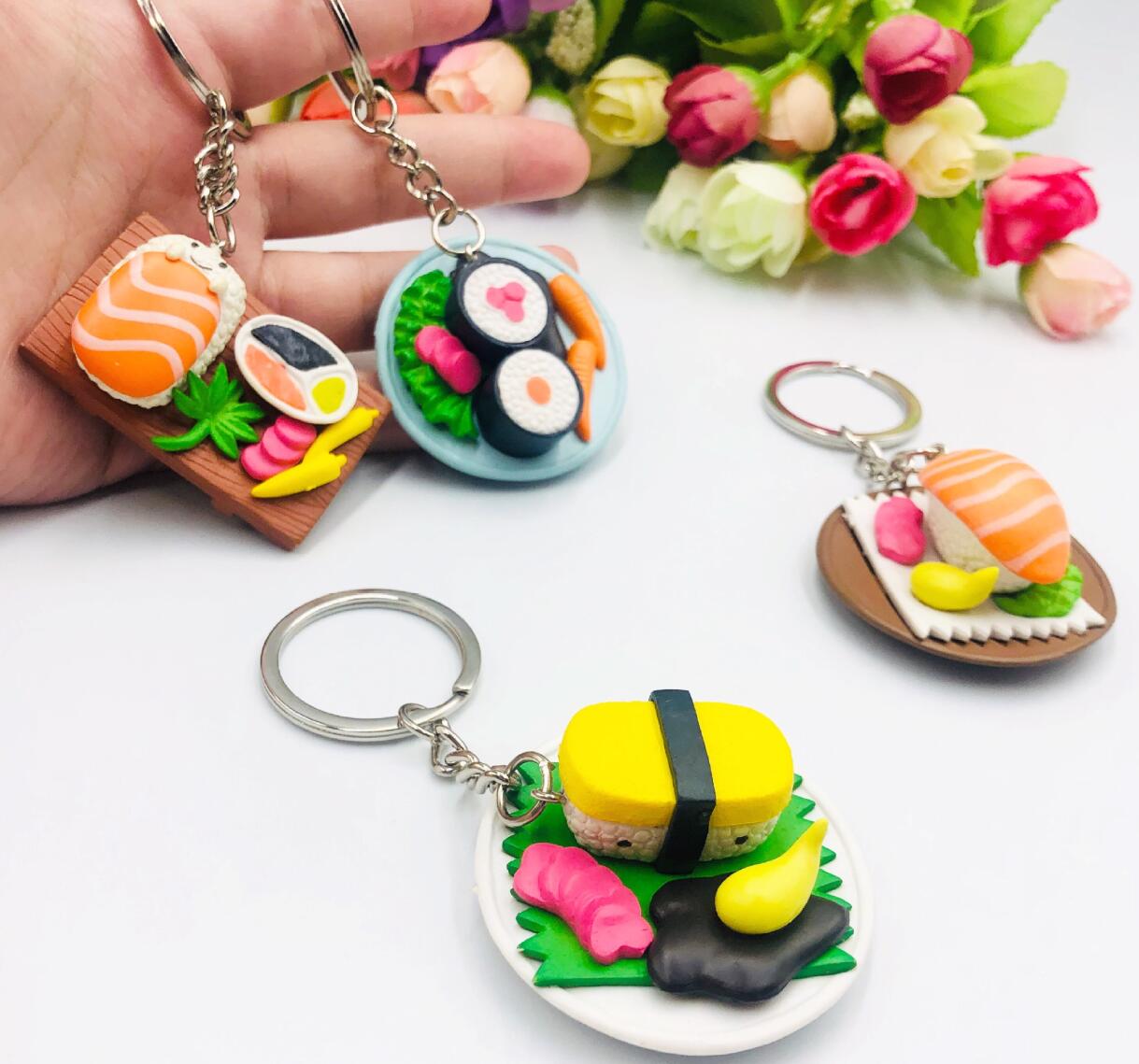 Simulated Japanese Sushi Keychain