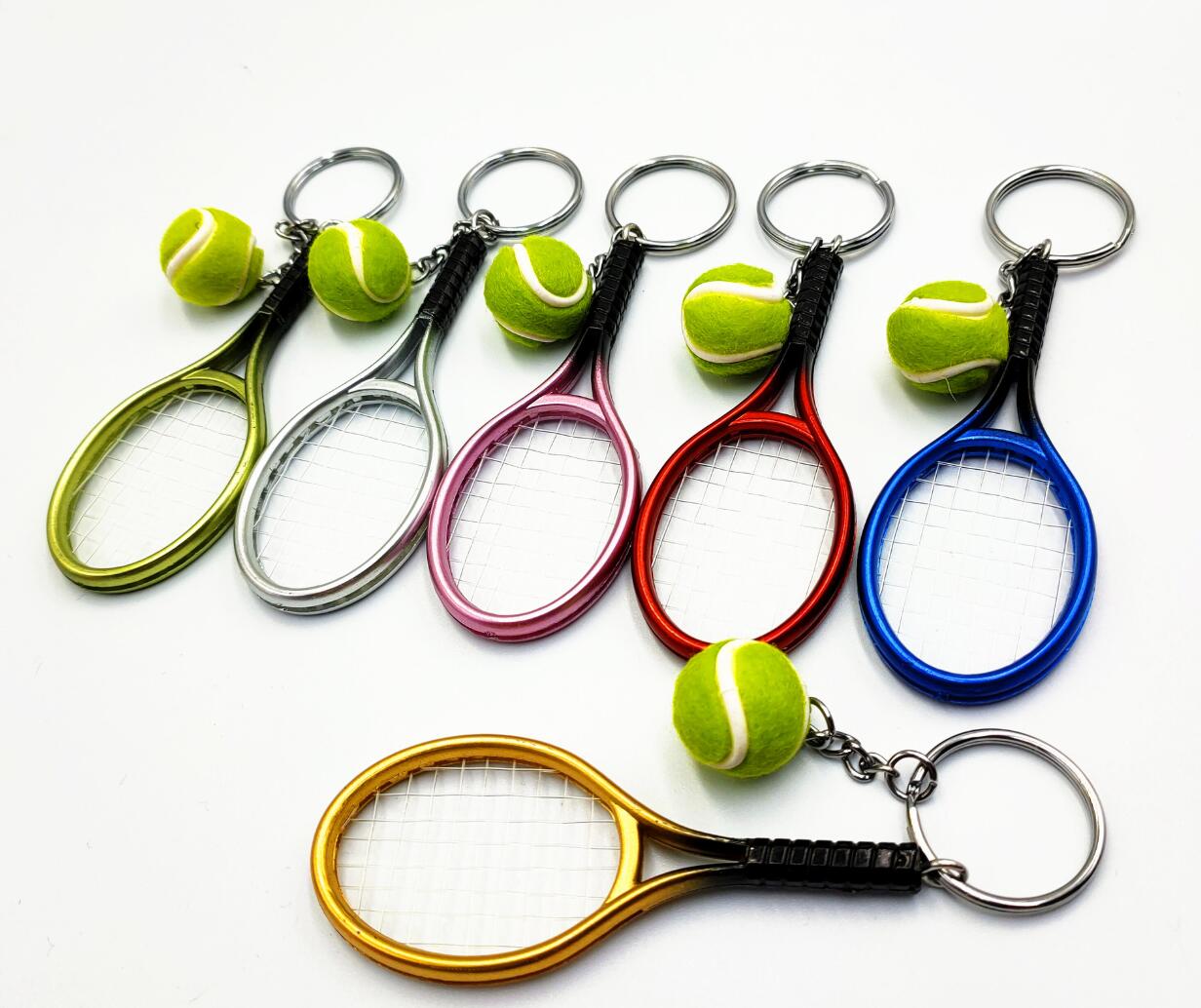 Mini Tennis Racket and Tennis Keychain