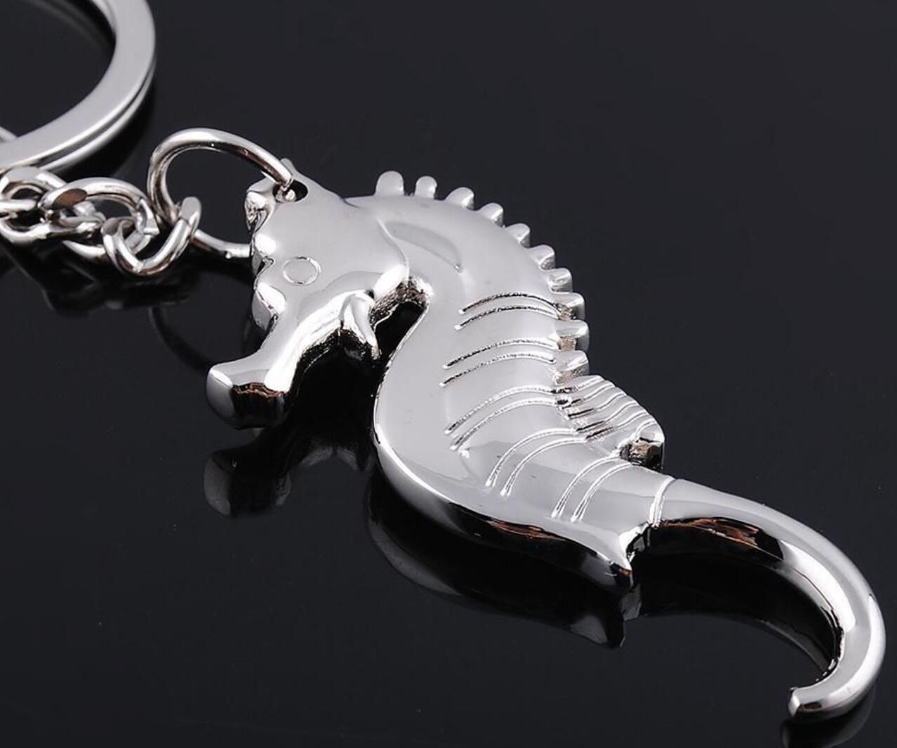 Metal Seahorse Keychain