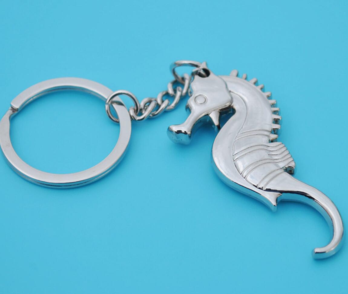 Metal Seahorse Keychain