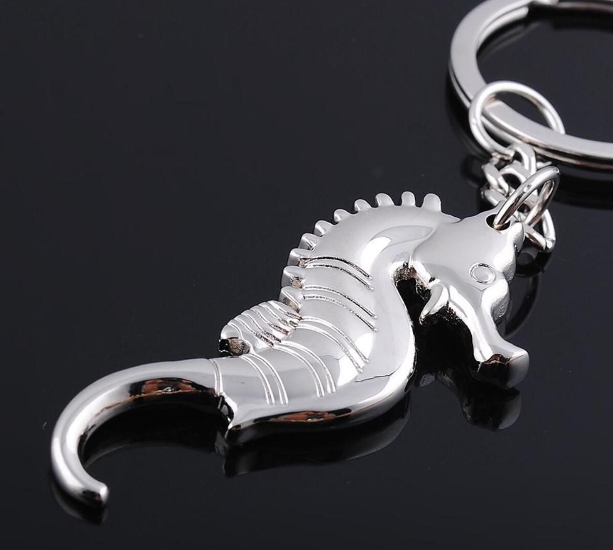 Metal Seahorse Keychain
