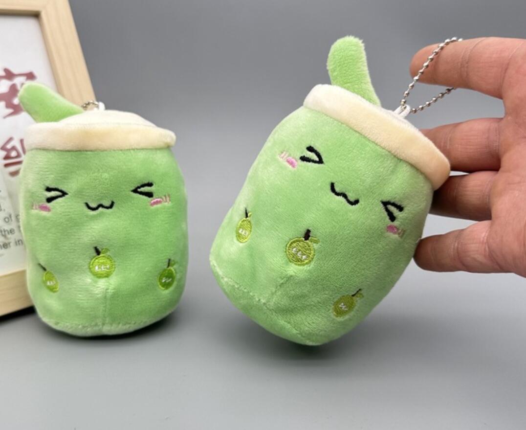 Fruit Pearl Milk Tea Cup Plush Keychain