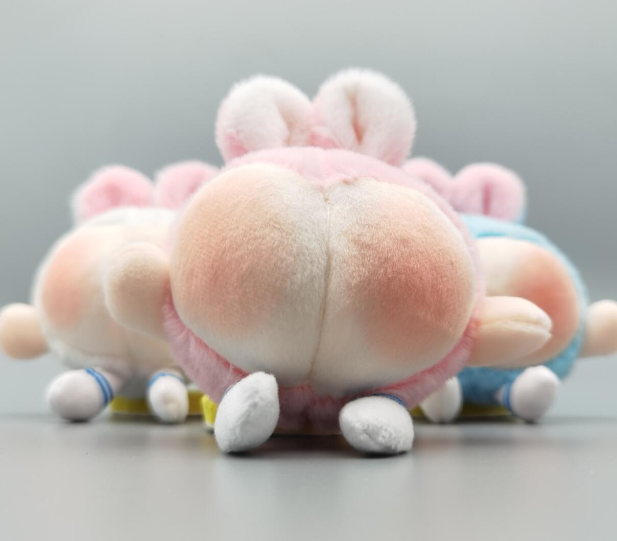Cute and Quirky Bunny Butt Plush Keychain