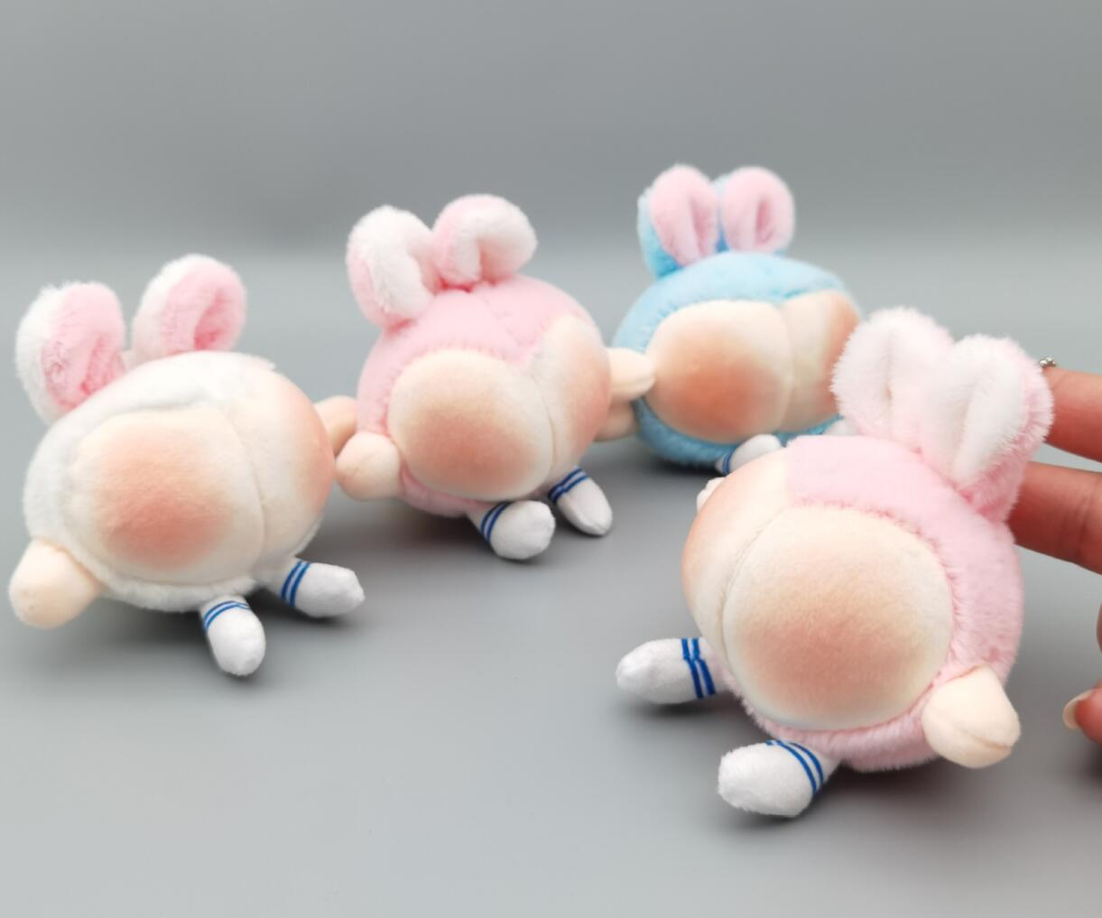 Cute and Quirky Bunny Butt Plush Keychain