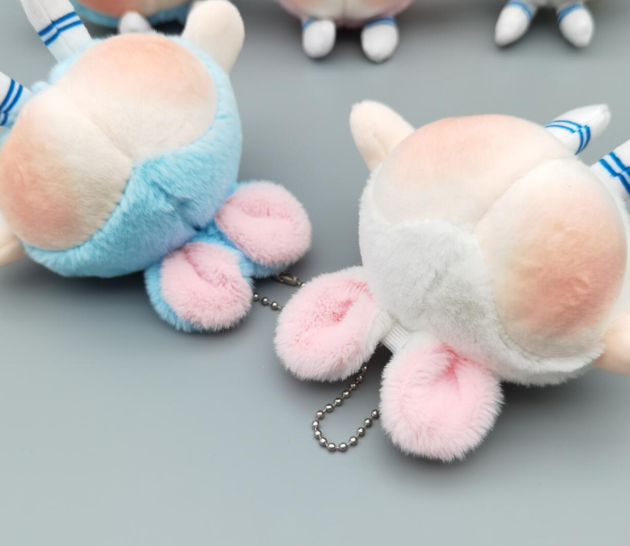 Cute and Quirky Bunny Butt Plush Keychain