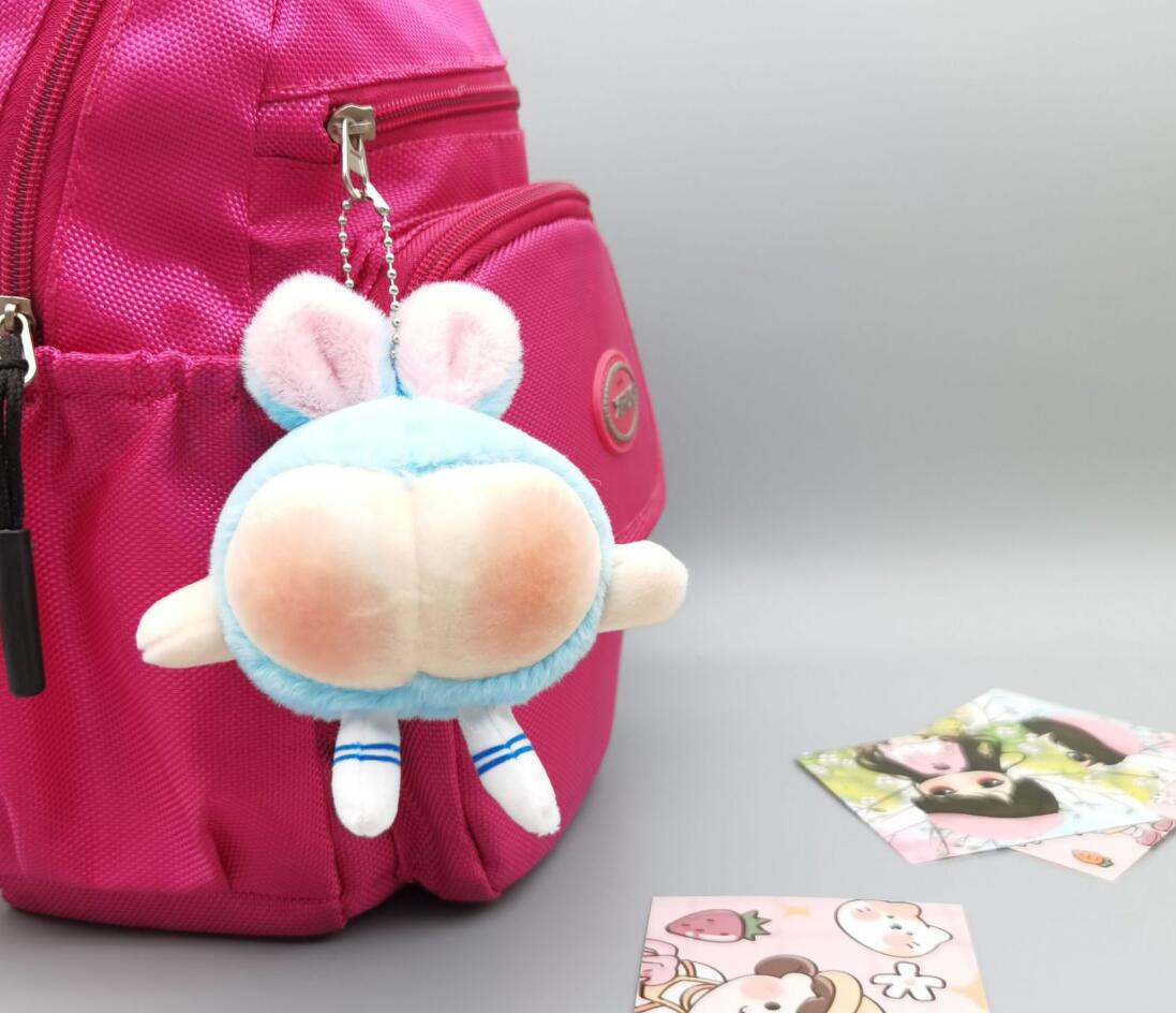 Cute and Quirky Bunny Butt Plush Keychain
