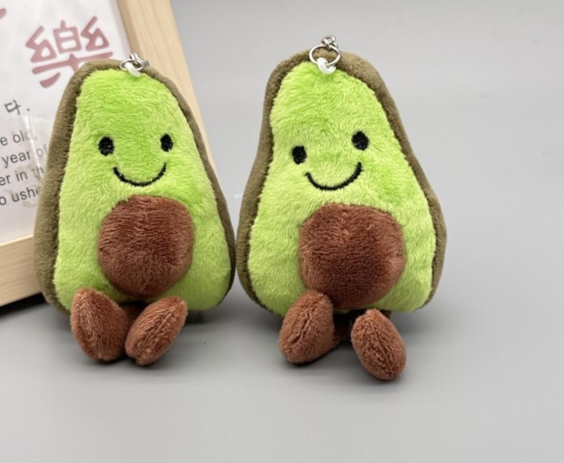 Ugly-cute Avocado Plush Toy Keychain