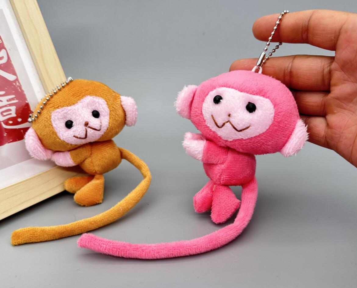 Long-tailed Monkey Plush Keychain