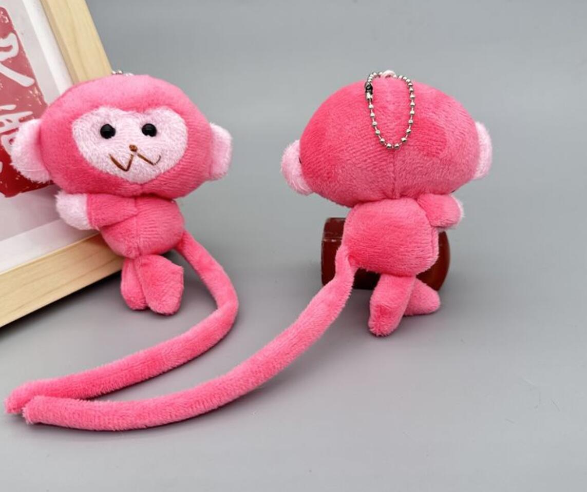 Long-tailed Monkey Plush Keychain