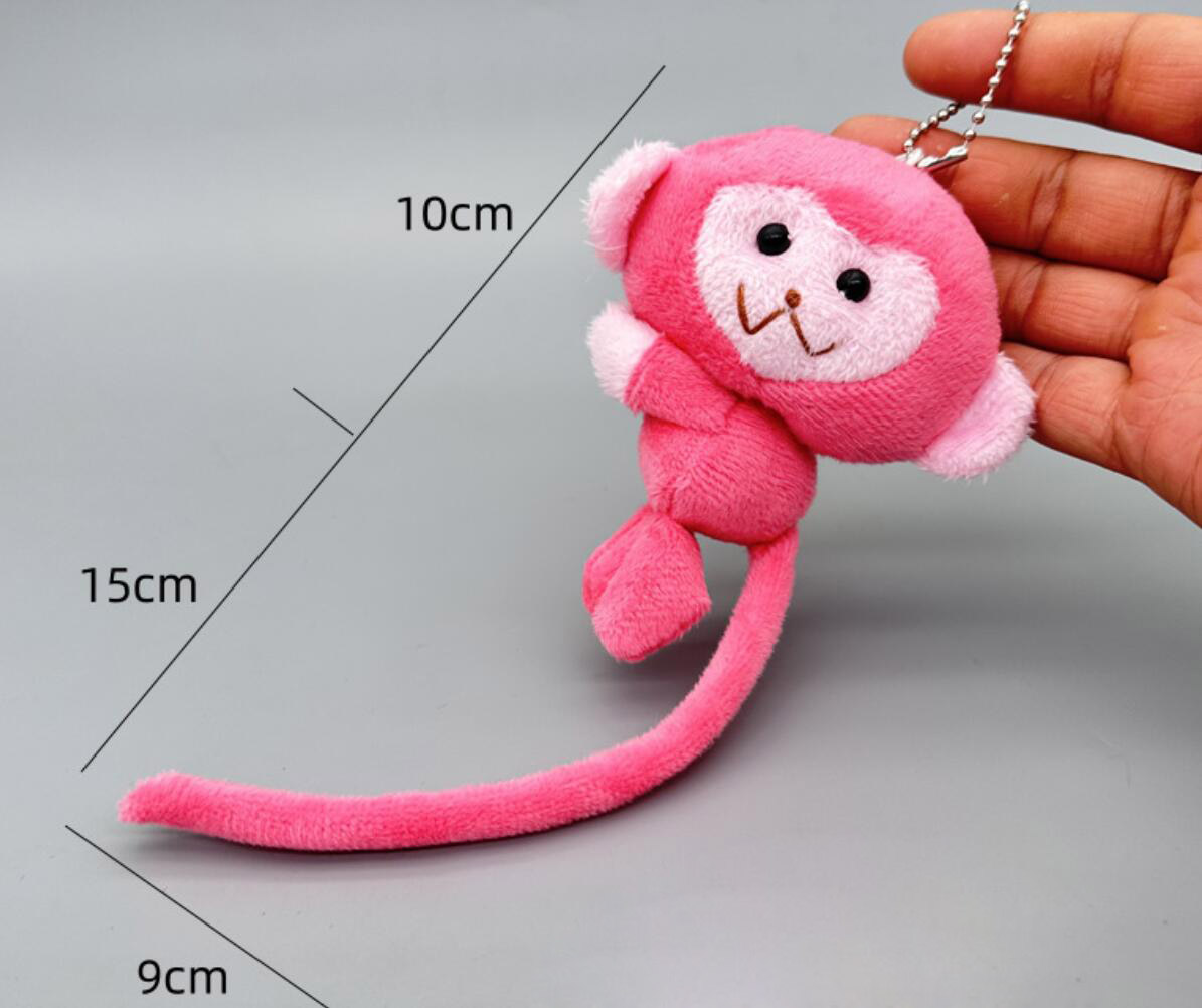 Long-tailed Monkey Plush Keychain