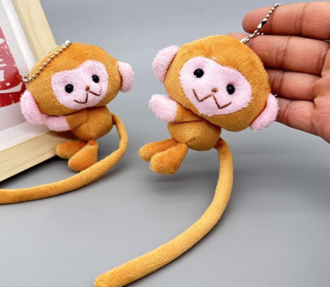 Long-tailed Monkey Plush Keychain