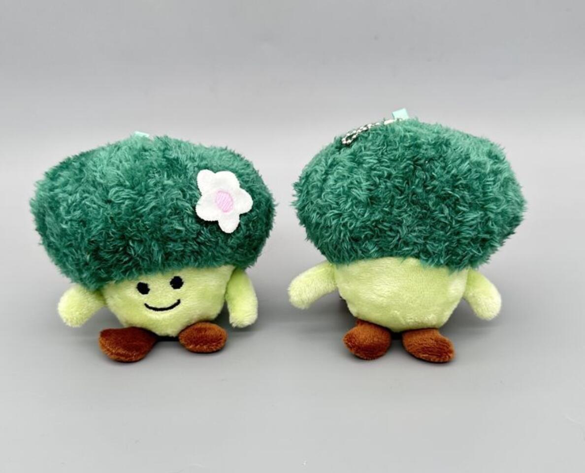 Broccoli and Cabbage Vegetable Plush Keychain
