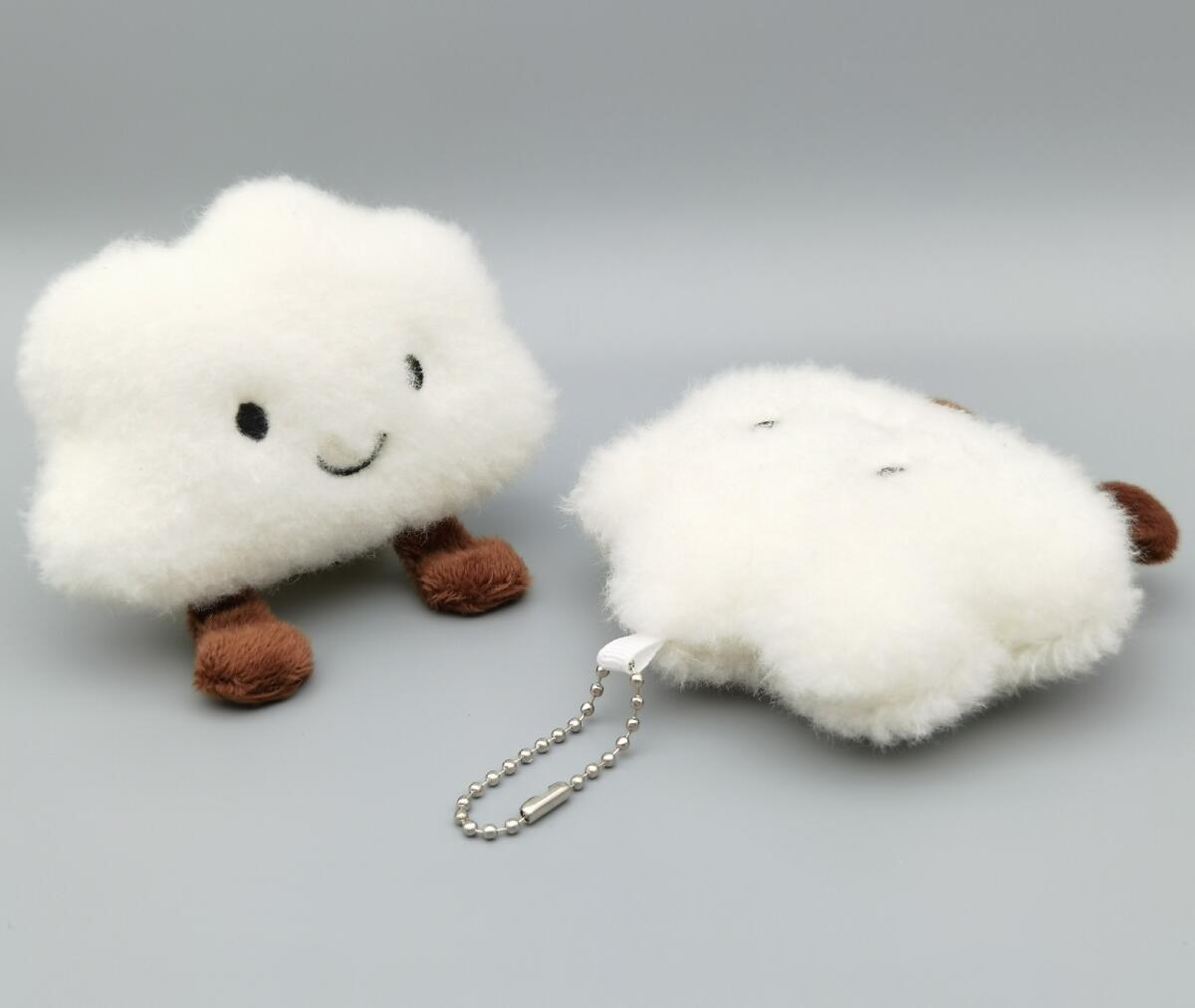 Cute Cloud Plush Keychain