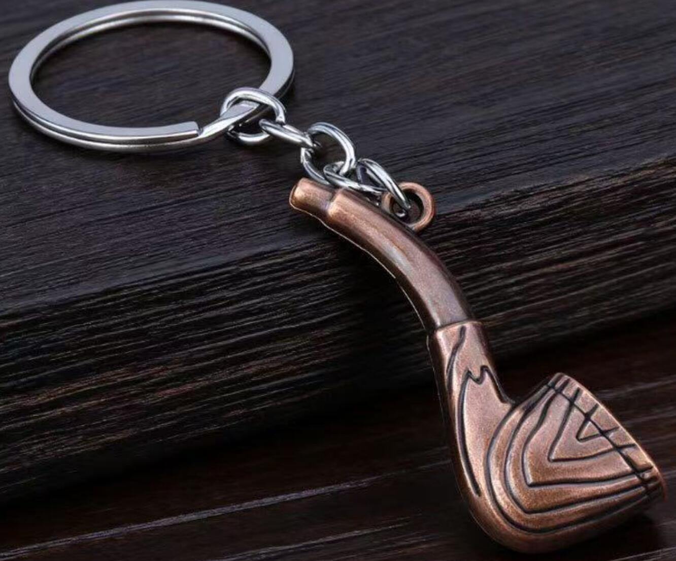 Vintage Pipe Metal Keychain