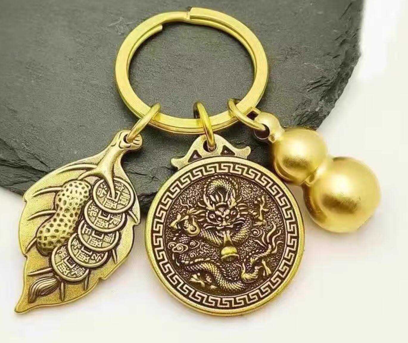 Alloy Gourd Zodiac Keychain