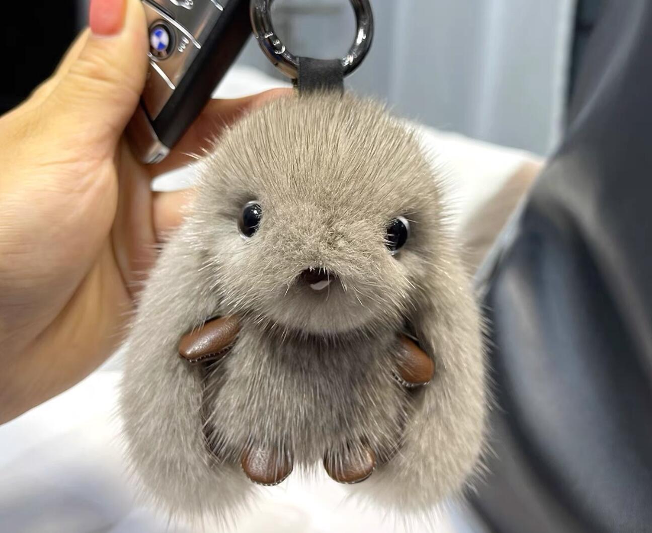 Plush Rabbit Keychain with Big Ears