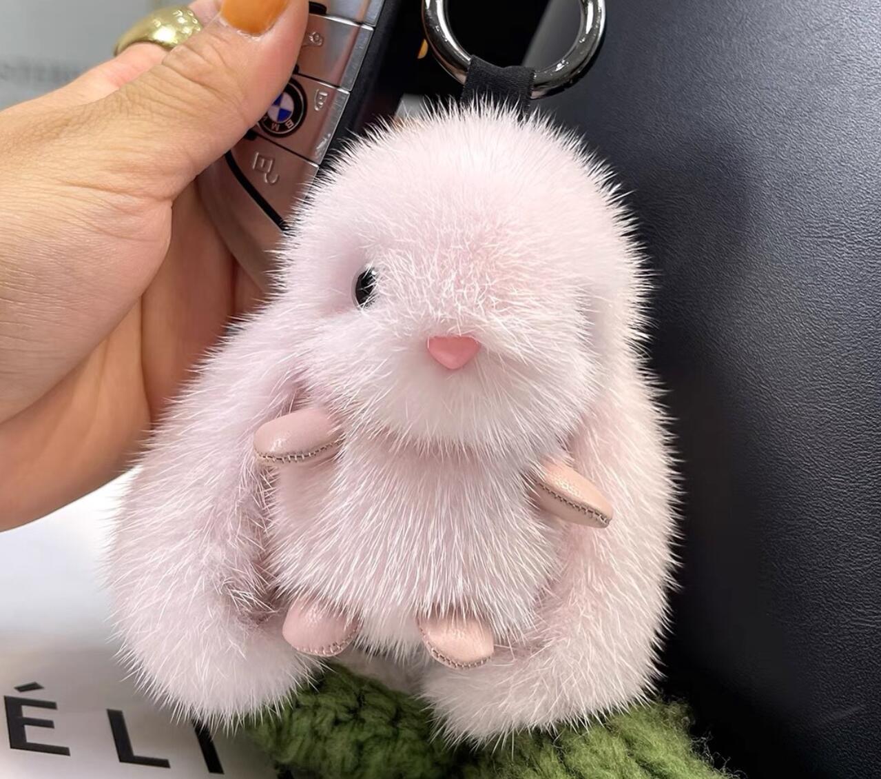 Plush Rabbit Keychain with Big Ears