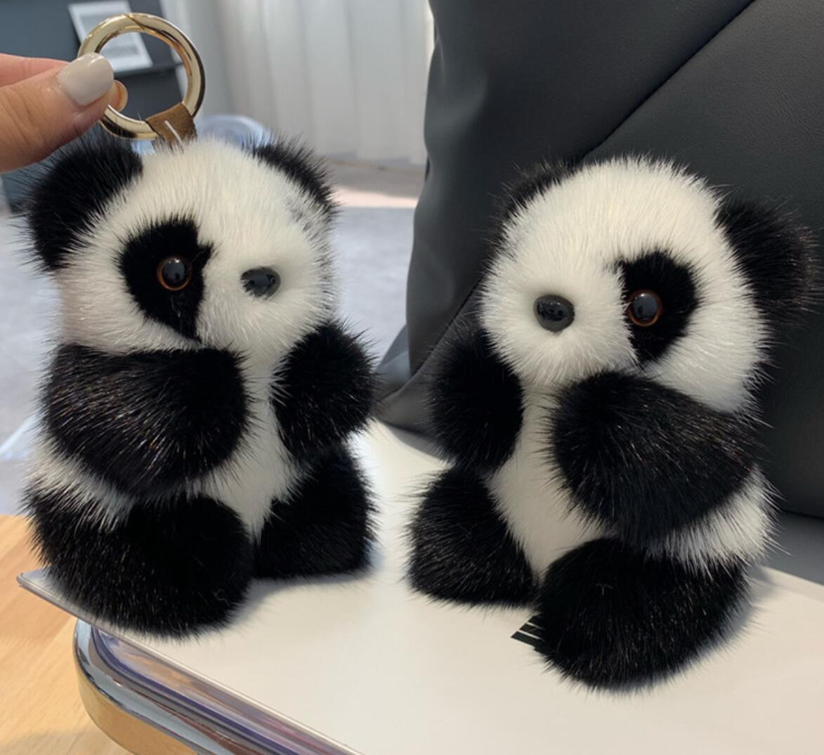 Cute Panda Plush Keychain