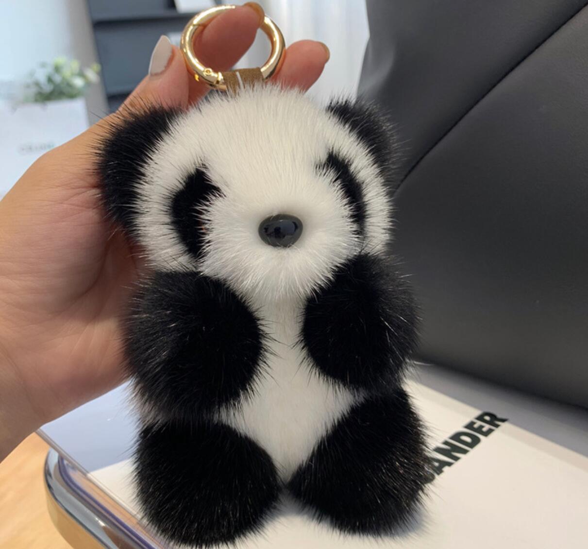 Cute Panda Plush Keychain