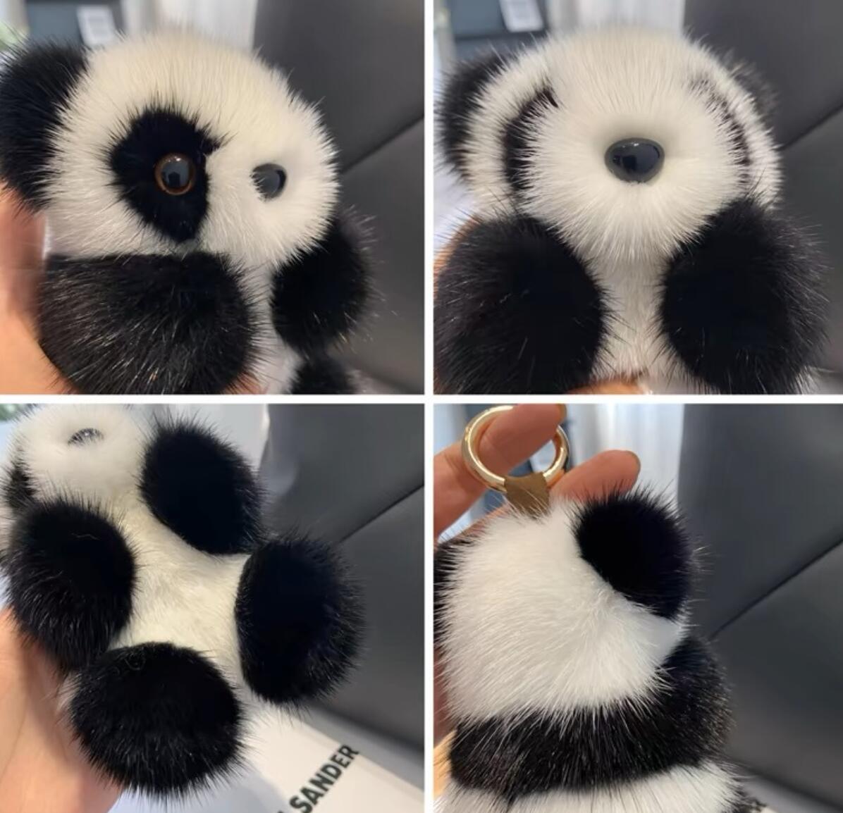 Cute Panda Plush Keychain