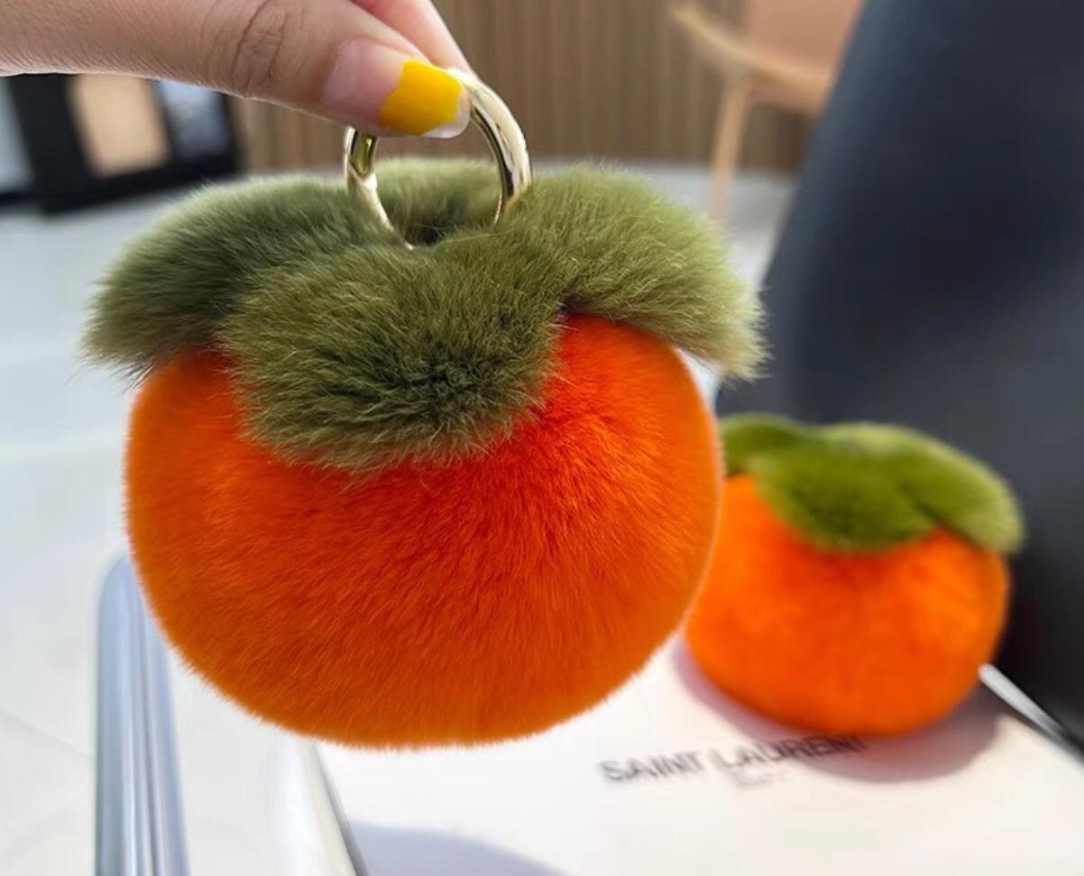 Persimmon Plush Keychain