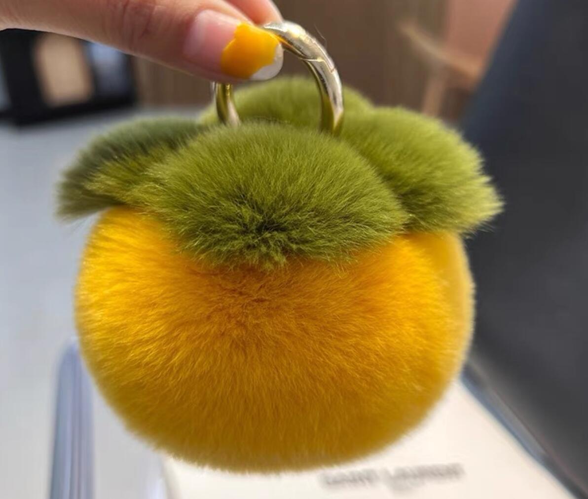 Persimmon Plush Keychain