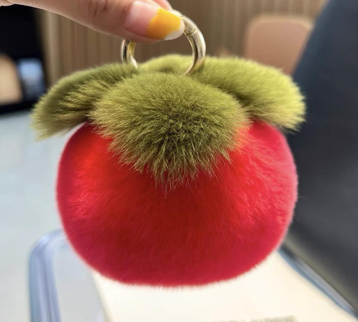 Persimmon Plush Keychain
