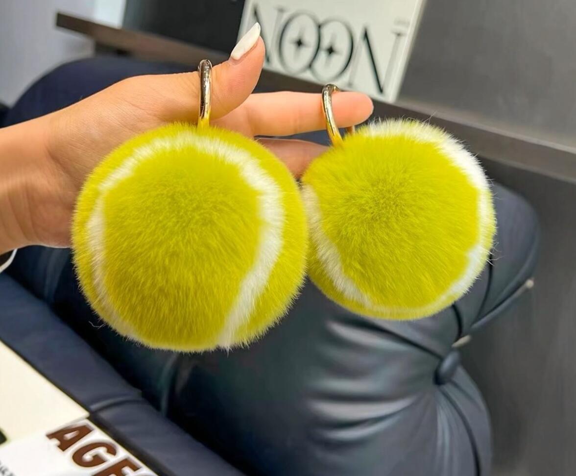 Cute Baseball Plush Keychain