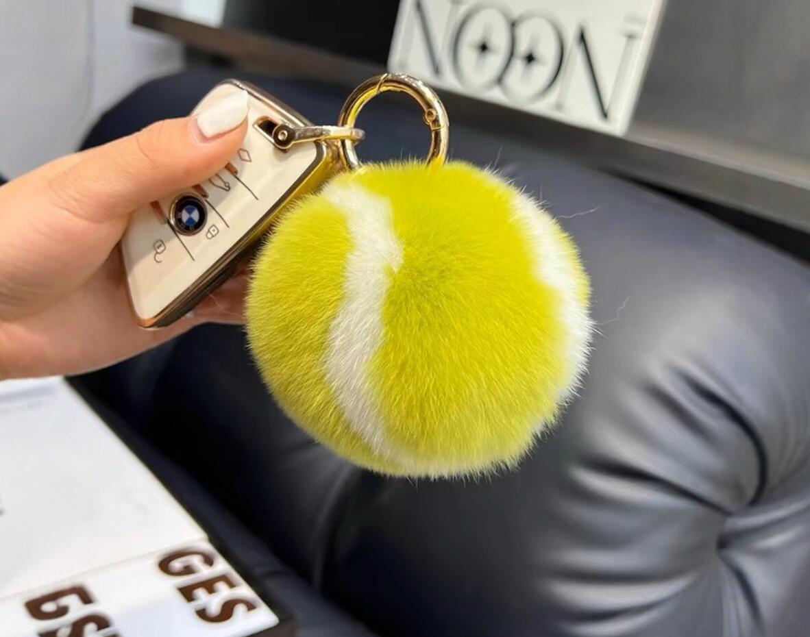 Cute Baseball Plush Keychain