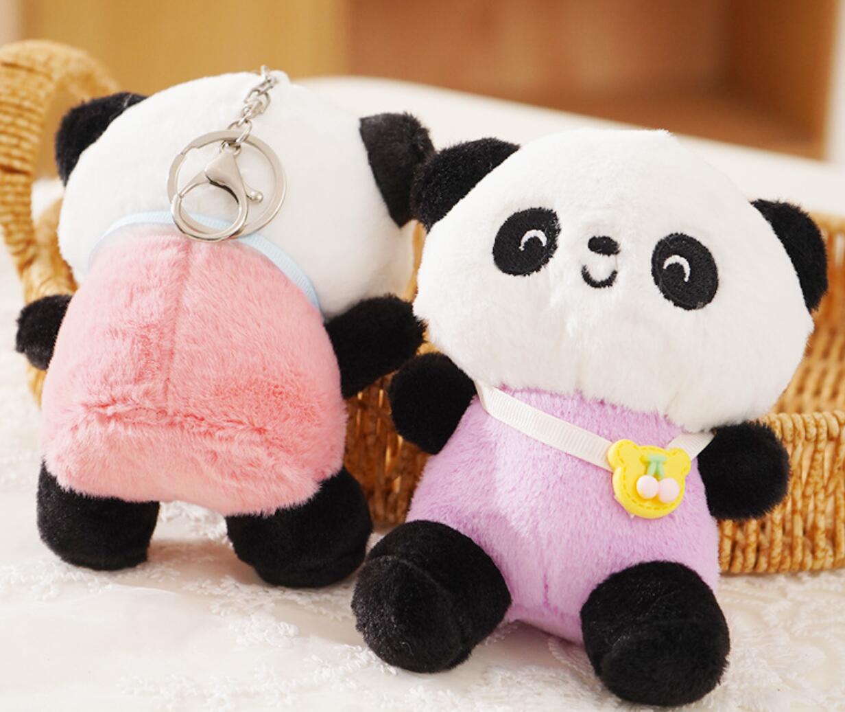 Cartoon Panda Plush Keychain