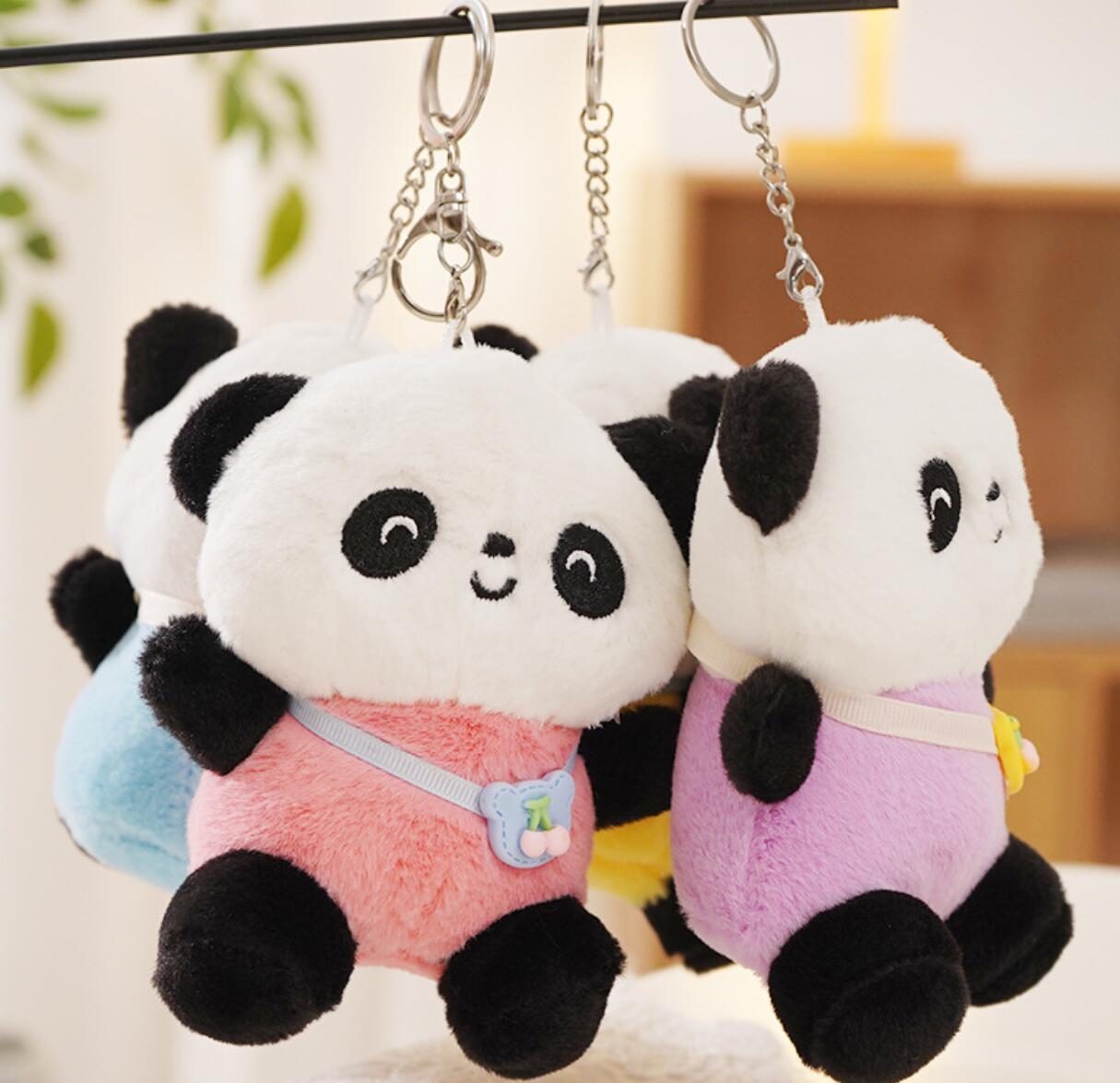 Cartoon Panda Plush Keychain