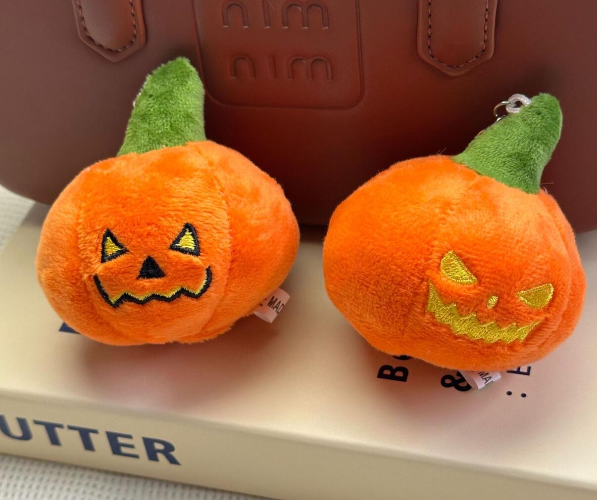Funny Halloween Pumpkin Plush Keychain
