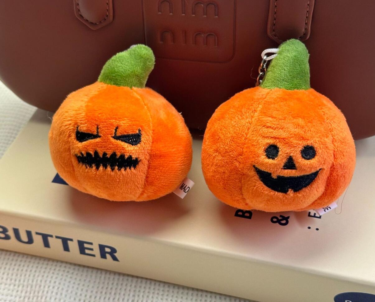 Funny Halloween Pumpkin Plush Keychain